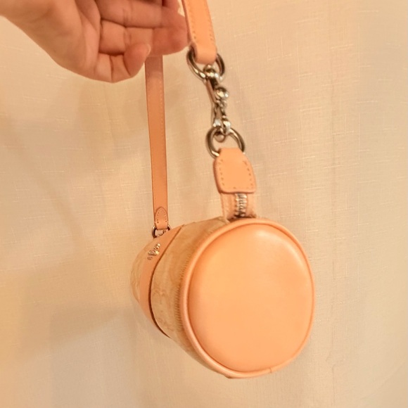 Coach Mini Barrel Bag Peach Cream Signature Shoulder Bag - Picture 8 of 12
